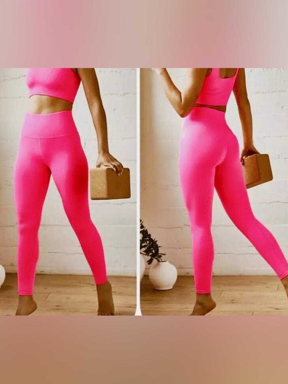 FP Movement by Free People Hot Pink Good Karma Leggings
